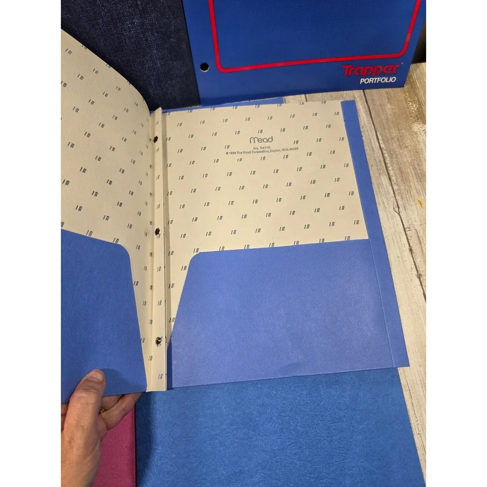 Vintage 90s Mead Trapper Keeper Portfolios & American Blues Denim Folders Lot